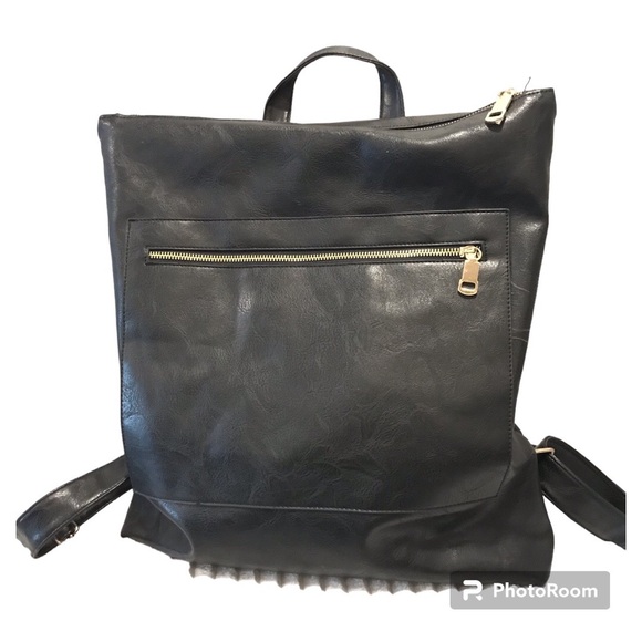 Modern And Chic Reese Oversized Backpack Black - Picture 5 of 5